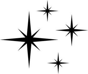 Shine icon, Star icon vector