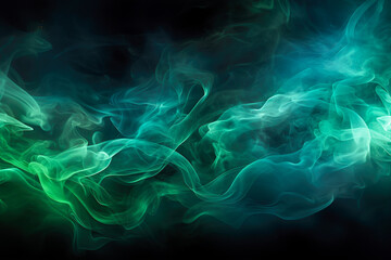 Abstract background. Mystical green fog.