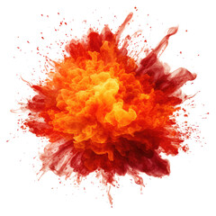 explosion fire isolated on white