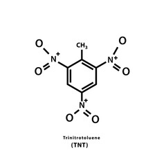 TNT structure formula flat style