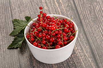 Sweet ripe red currant berries