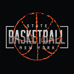 Basketball sport vector illustration and typography, perfect for t-shirts, hoodies, prints etc.
