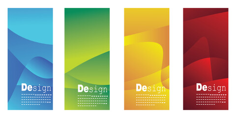 Set rollup banner template creative design, abstract gradient background, suitable for cover, poster, website, business brochure, flyer, design vertical template, cover, presentation