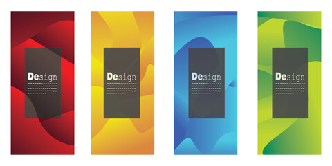 Set rollup banner template creative design, abstract gradient background, suitable for cover, poster, website, business brochure, flyer, design vertical template, cover, presentation