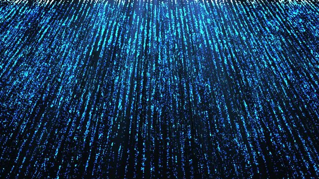Fallin Symbols And Point Data Structure Artificial Ingelligence Network Database Communication Glowing Blue Flares Animation