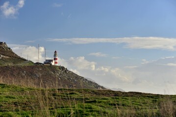 Fototapeta na wymiar Lighthouse of Cape Silleiro on the Portuguese Coastal Route