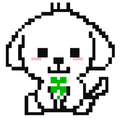 Fototapeta premium Maltese Dog pixel art 8bit