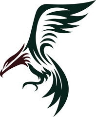 eagle tattoo vector illustration