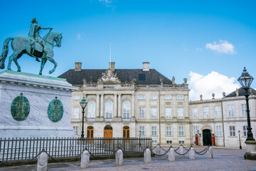 Amalienborg Palace in Copenhagen, Denmark