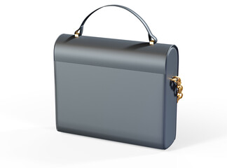 Handicraft handmade knitting small bag 3d render on white