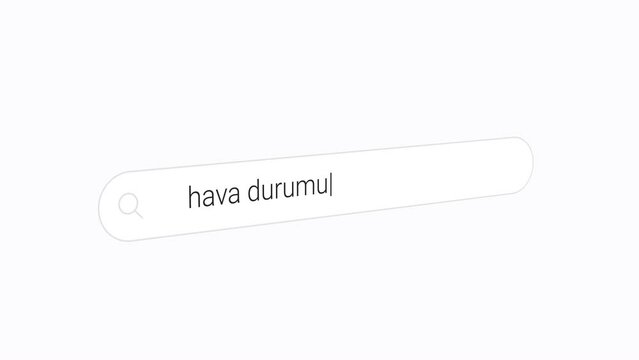 Typing Hava Durumu in the Search Engine