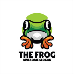 frog mascot illustration logo design