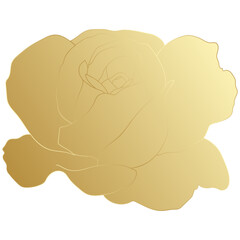 Gold Elegant Rose Flower
