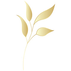 Gold Elegant Rose Flower