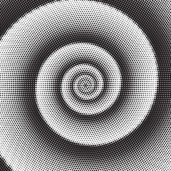 Halftone effect swirl trendy dotted background. Abstract halftone background. Faded dot screen. Vector illustration, eps-10. 