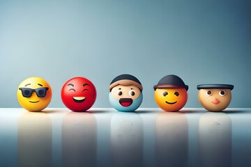 group of smileys generated by AI technology