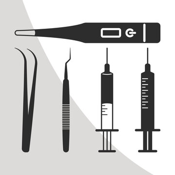 Medical tools svg bundle, Syringe svg, Commercial use Doctor Tools Silhouette, Medical Equipment SVG, cricut Clipart, Vector, cut file