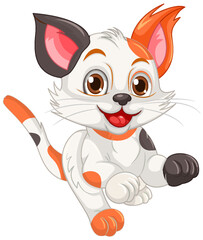 Cute cat cartoon character