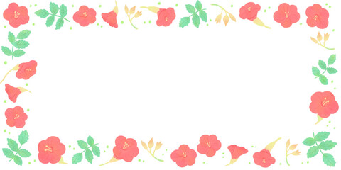 赤いお花のフレーム