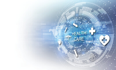 health care icon pattern medical innovation concept background design.
