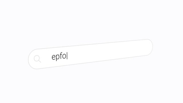 Typing EPFO on the White Search Box