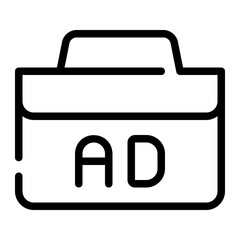 Fototapeta premium agency line icon