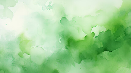 green abstract watercolor hand painted background image | Generative AI