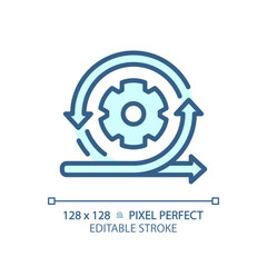 Pixel perfect editable agile development icon, isolated vector, product management thin line illustration.