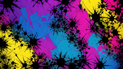 abstract colorful background with splashes