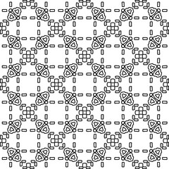 Abstract background with figures from lines. black and white pattern for web page, textures, card, poster, fabric, textile. Monochrome graphic repeating design.