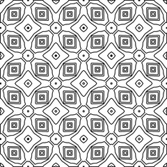 Abstract background with figures from lines. black and white pattern for web page, textures, card, poster, fabric, textile. Monochrome graphic repeating design.