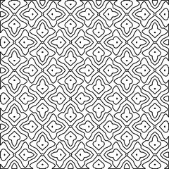 Abstract background with figures from lines. black and white pattern for web page, textures, card, poster, fabric, textile. Monochrome graphic repeating design.