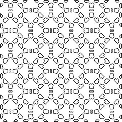 Abstract background with figures from lines. black and white pattern for web page, textures, card, poster, fabric, textile. Monochrome graphic repeating design.