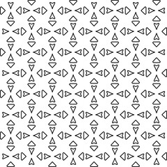 Abstract background with figures from lines. black and white pattern for web page, textures, card, poster, fabric, textile. Monochrome graphic repeating design.