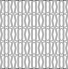 Abstract background with figures from lines. black and white pattern for web page, textures, card, poster, fabric, textile. Monochrome graphic repeating design.