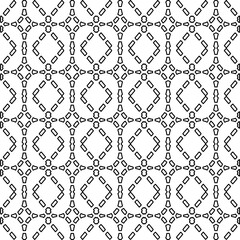 Abstract background with figures from lines. black and white pattern for web page, textures, card, poster, fabric, textile. Monochrome graphic repeating design.