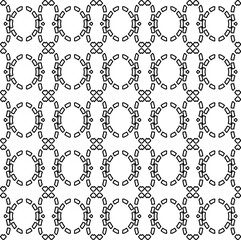 Abstract background with figures from lines. black and white pattern for web page, textures, card, poster, fabric, textile. Monochrome graphic repeating design.