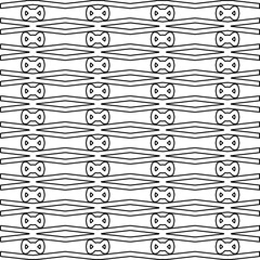 Abstract background with figures from lines. black and white pattern for web page, textures, card, poster, fabric, textile. Monochrome graphic repeating design.