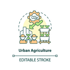 2D customizable urban agriculture icon representing vertical farming and hydroponics concept, isolated vector, thin line illustration.