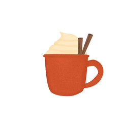 Pumpkin spice with cream abd cinnamon