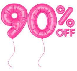 90 Percent Sale off promotion pink Balloon