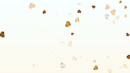 Realistic Background with Confetti of Hearts Glitter Particles. St. Valentine Day. Celebration pattern. Light Spots. Explosion of Confetti. Glitter Vector Illustration. Design for Banner.