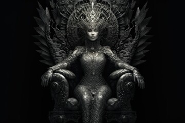 Fototapeta premium The queen of darkness on the throne