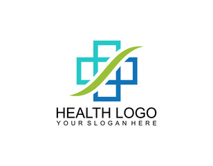 Health shield logo concept. Medical / Hospital design template