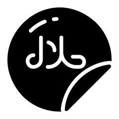 halal glyph icon