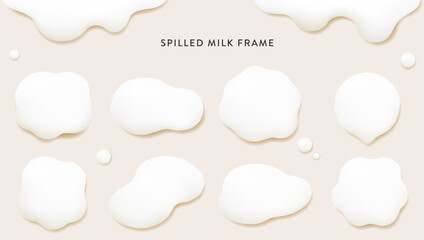 Spilled milk frame - obrazy, fototapety, plakaty
