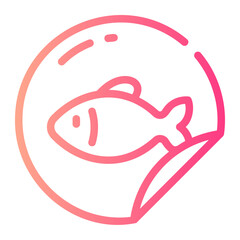 contain fish gradient icon