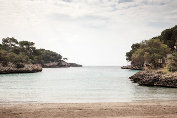 Fototapeta premium coves of a beach in mallorca spain