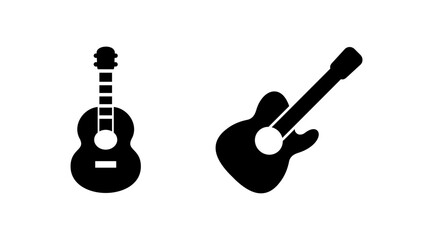 Naklejka premium Guitar icon vector. musical instrument sign