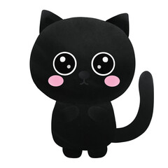 Halloween black cat cartoon